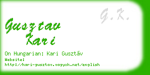 gusztav kari business card